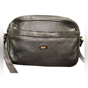 Bally Vintage Black Leather Crossbody Bag I Made in Italy